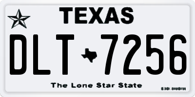 TX license plate DLT7256