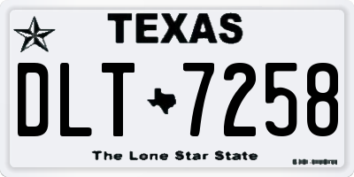 TX license plate DLT7258