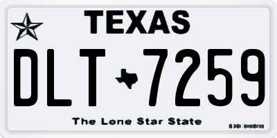 TX license plate DLT7259