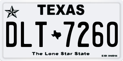 TX license plate DLT7260