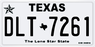 TX license plate DLT7261