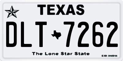 TX license plate DLT7262