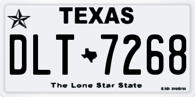 TX license plate DLT7268