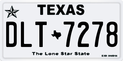 TX license plate DLT7278