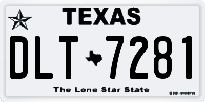 TX license plate DLT7281