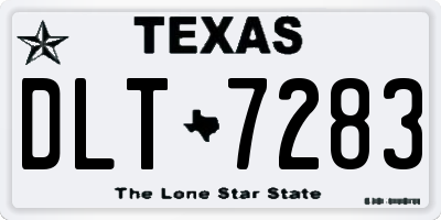 TX license plate DLT7283