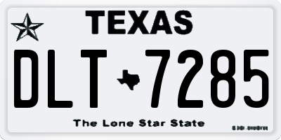 TX license plate DLT7285