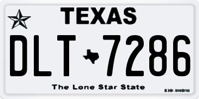 TX license plate DLT7286