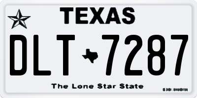 TX license plate DLT7287