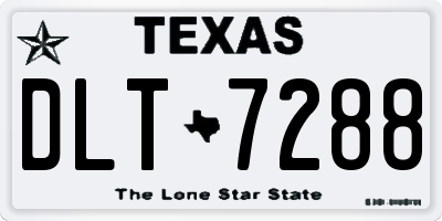 TX license plate DLT7288