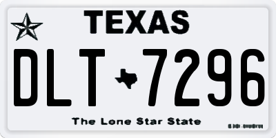 TX license plate DLT7296