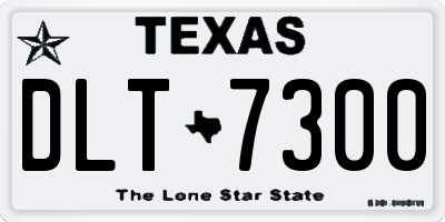 TX license plate DLT7300