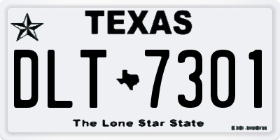 TX license plate DLT7301