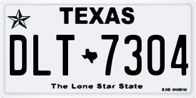 TX license plate DLT7304