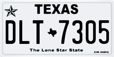 TX license plate DLT7305