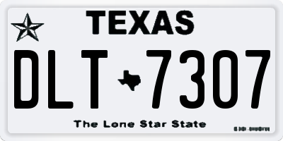 TX license plate DLT7307