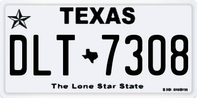 TX license plate DLT7308