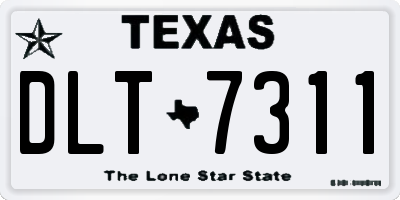 TX license plate DLT7311