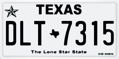 TX license plate DLT7315