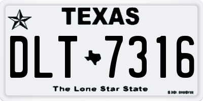 TX license plate DLT7316