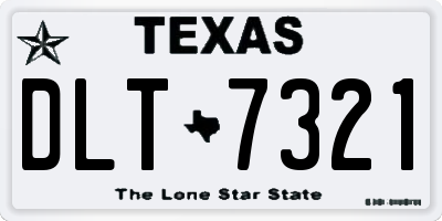 TX license plate DLT7321