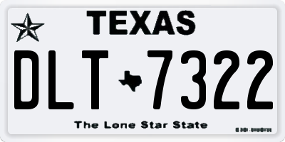 TX license plate DLT7322