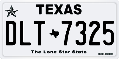 TX license plate DLT7325