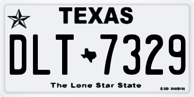 TX license plate DLT7329