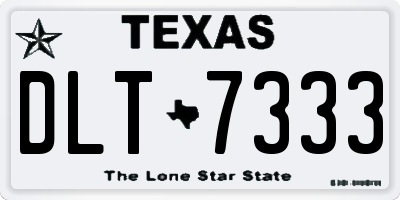 TX license plate DLT7333