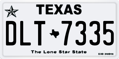 TX license plate DLT7335