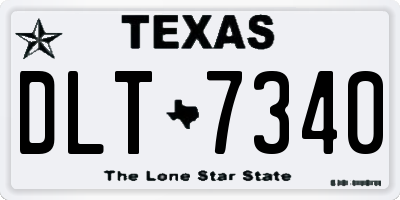 TX license plate DLT7340