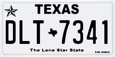 TX license plate DLT7341