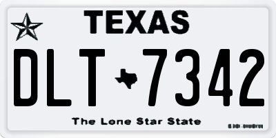 TX license plate DLT7342