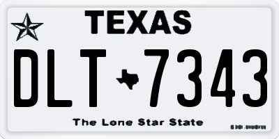 TX license plate DLT7343