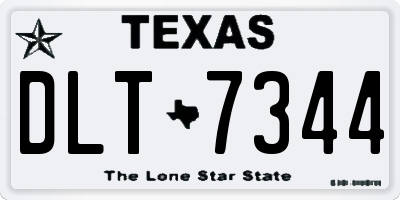 TX license plate DLT7344