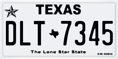 TX license plate DLT7345