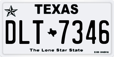 TX license plate DLT7346