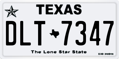 TX license plate DLT7347