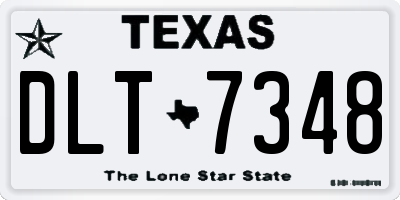 TX license plate DLT7348