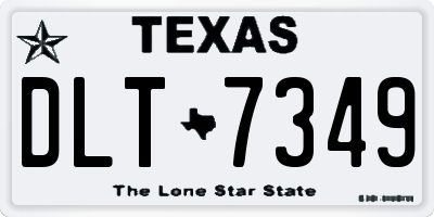 TX license plate DLT7349