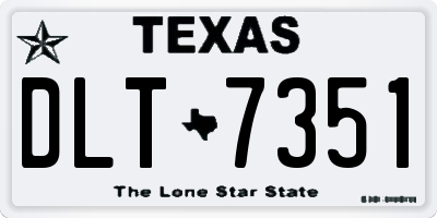 TX license plate DLT7351