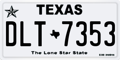 TX license plate DLT7353