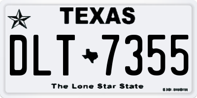 TX license plate DLT7355