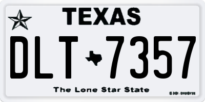 TX license plate DLT7357