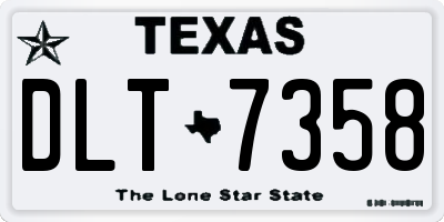 TX license plate DLT7358