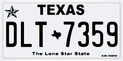 TX license plate DLT7359