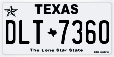 TX license plate DLT7360