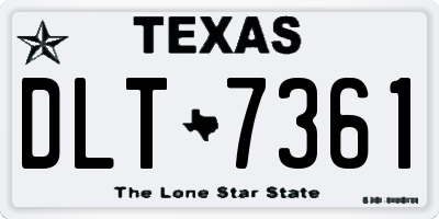 TX license plate DLT7361