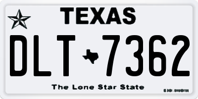 TX license plate DLT7362