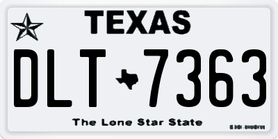 TX license plate DLT7363